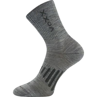 Ponožky Powrix merino vlna světle šedé