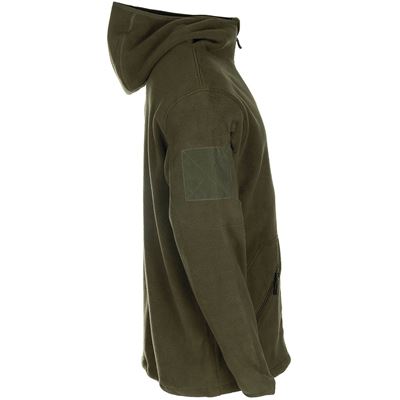 Mikina FLEECE na zip s kapucí TACTICAL ZELENÁ