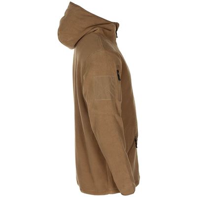 Mikina FLEECE na zip s kapucí TACTICAL COYOTE