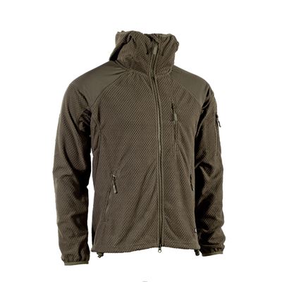 Mikina zip s kapucí fleece DELTA ZELENÁ