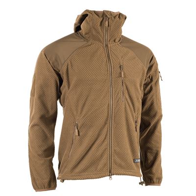 Mikina zip s kapucí fleece DELTA COYOTE