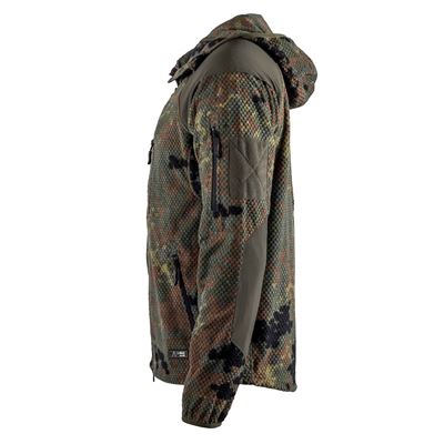 Mikina zip s kapucí fleece DELTA FLECKTARN