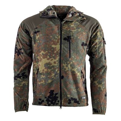 Mikina zip s kapucí fleece DELTA FLECKTARN