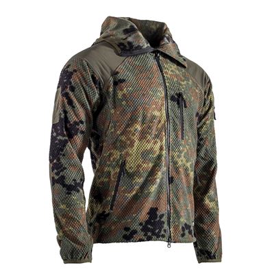 Mikina zip s kapucí fleece DELTA FLECKTARN