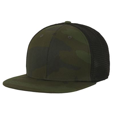 Čepice TRUCKER síťovaná MIDNIGHT WOODLAND CAMO