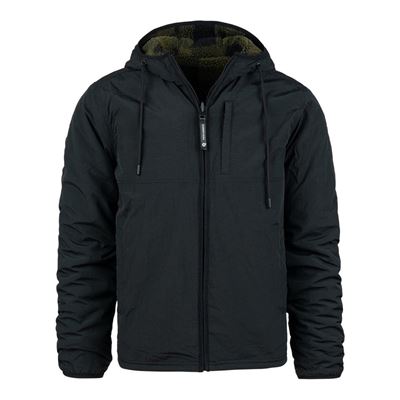 Bunda oboustranná SHERPA SOFTSHELL ČERNO/ZELENÁ