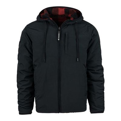 Bunda oboustranná SHERPA SOFTSHELL ČERNO/ČERVENÁ