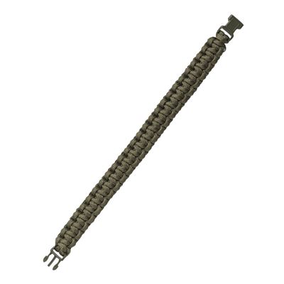 Náramek pletený PARACORD 15mm ZELENÝ