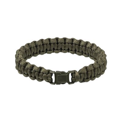 Náramek pletený PARACORD 15mm ZELENÝ