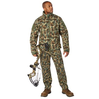 Bunda TACTICAL s kapucí softshell FRED BEAR CAMO