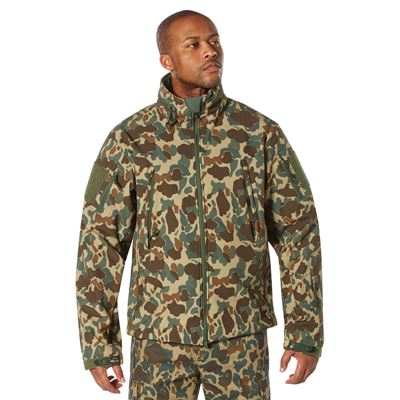 Bunda TACTICAL s kapucí softshell FRED BEAR CAMO