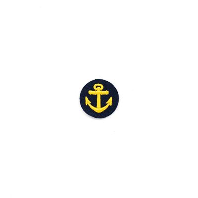 Nášivka námořních jednotek NVA kruh malá s kotvou MODRÁ