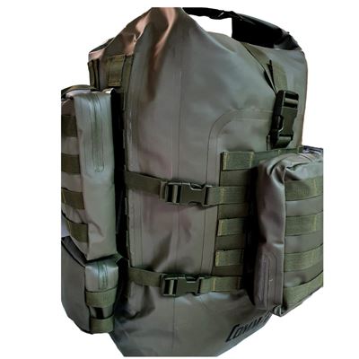 Batoh ARMY-X-TREME 70l nepromokavý s kapsami ZELENÝ