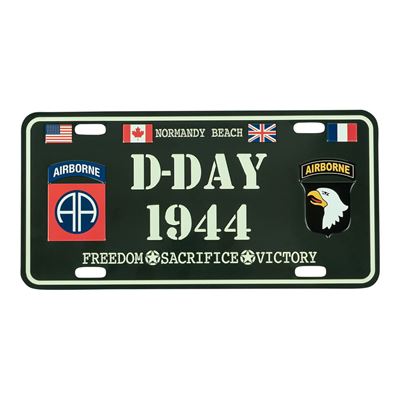 Cedule plechová D-DAY 1944 na auto