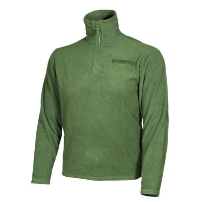 Mikina FLEECE řecká 3/4 zip ZELENÁ použité