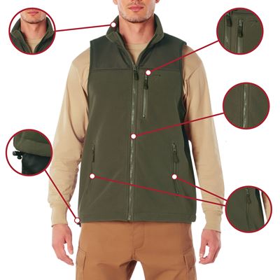 Vesta fleece SPEC OPS tactical ZELENÁ