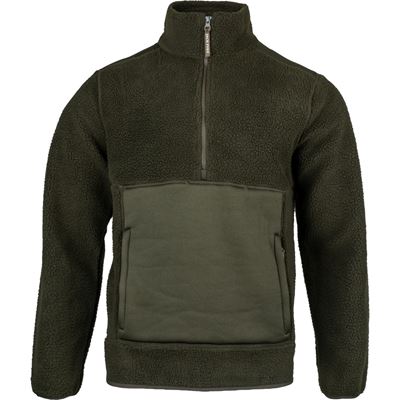 Mikina SHERPA FLEECE PULLOVER ZELENÁ