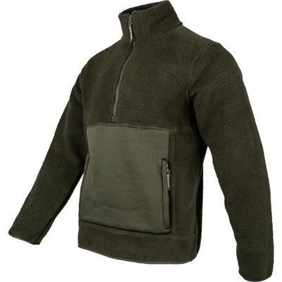 Mikina SHERPA FLEECE PULLOVER ZELENÁ