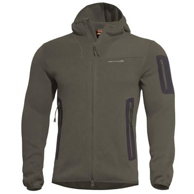 Mikina FLEECE s kapucí FALCON PRO POLARTEC® ZELENÁ RAL 7013