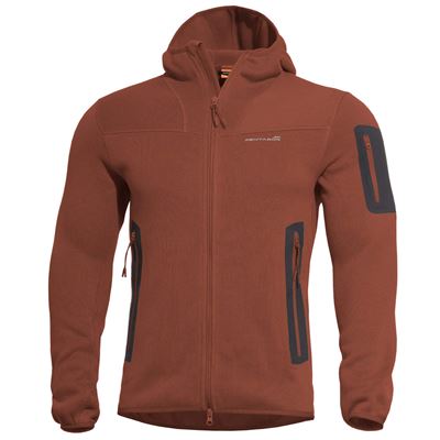 Mikina FLEECE s kapucí FALCON PRO POLARTEC® MAROON RED