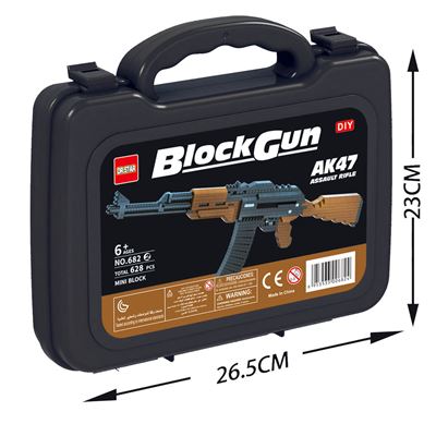 Stavebnice samopalu AK47 Mini Block 628 dílků