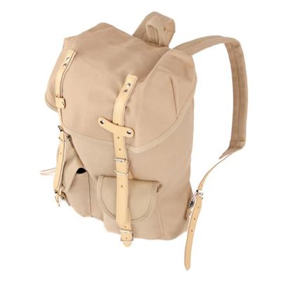 Batoh HIKING 15l s koženými prvky KHAKI