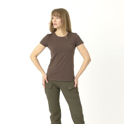 Triko dámské ORGANIC SLIM EARTH BROWN