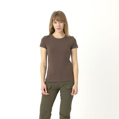 Triko dámské ORGANIC SLIM EARTH BROWN